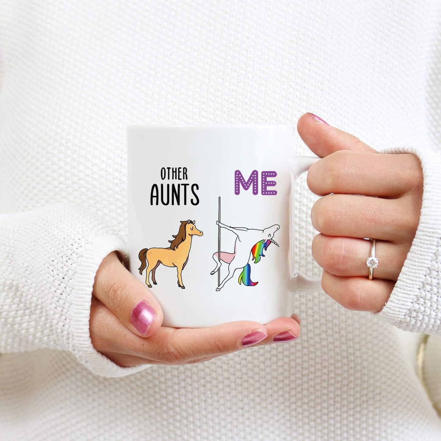 Gifts for Aunt Coffee Mugs - Funny Mothers Day Gifts - 11 Oz Birthday Gift for Aunt Mug from Niece or Nephew - Aunite Gifts Mug for Christmas (Me)