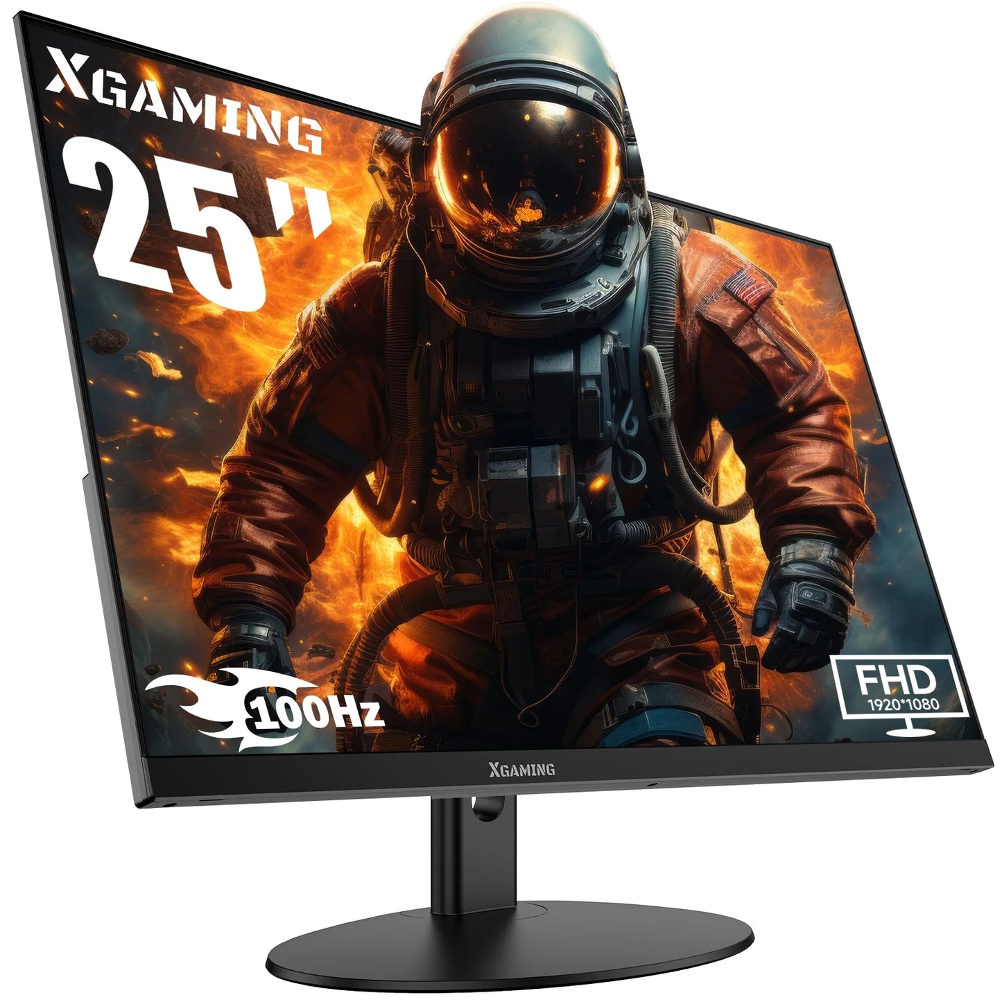 25" Ultra Thin 100Hz Gaming Monitor, 3-Side Borderless FHD (1920X1080P) Computer Monitor, Screen PC Computer for Office, 1Ms MPRT, Freesync,Built-In 2*Speakers, HDMI