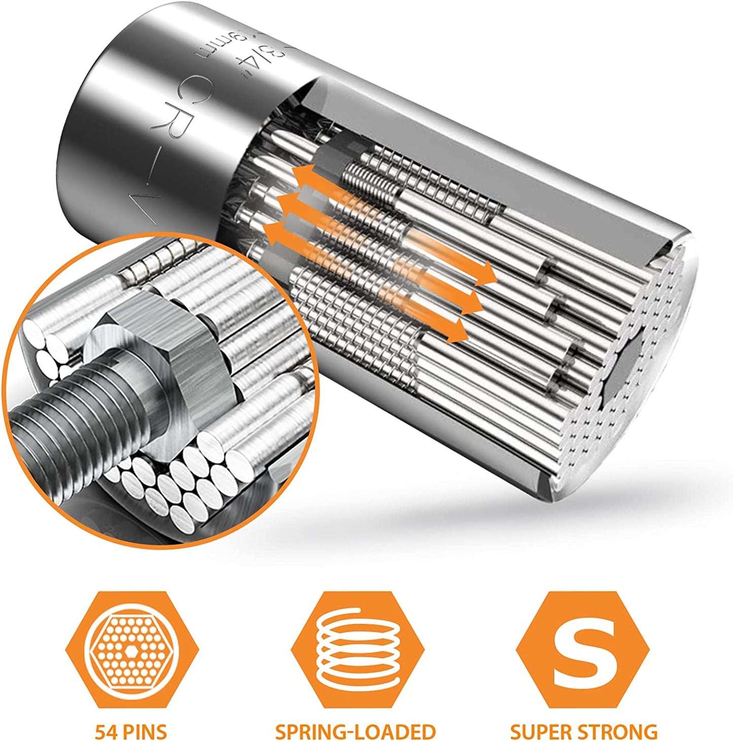 Valentines Day Gifts for Him Boyfriend Super Universal Socket Tools Gifts for Men: Socket Set with Power Drill Adapter (7-19 MM) Cool Stuff Gadgets Women Dad Gifts Husband Valentines Day Gifts Basket
