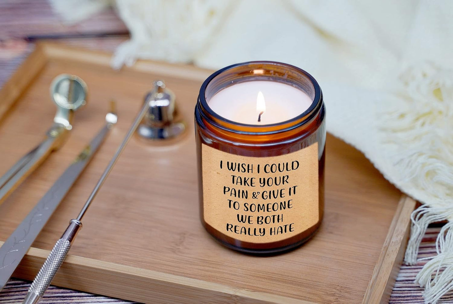 Lavender Scented Candles with Keychain - Get Well Soon Gifts for Women - after Surgery Gifts for Women, Feel Better, Thinking of You, Grieving, Condolences, Cancer, Divorce Gifts for Women