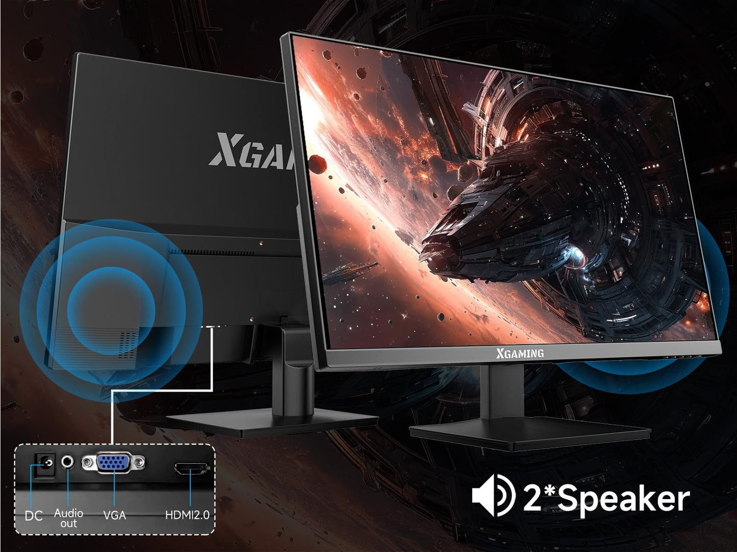 27-Inch Computer Monitor, 1080P 100Hz Gaming Monitor, FHD IPS Display (1920X1080P) PC Monitor for Home Office, Computer Monitor HDMI Display with Low Blue Light, Free Sync, VESA Compatible