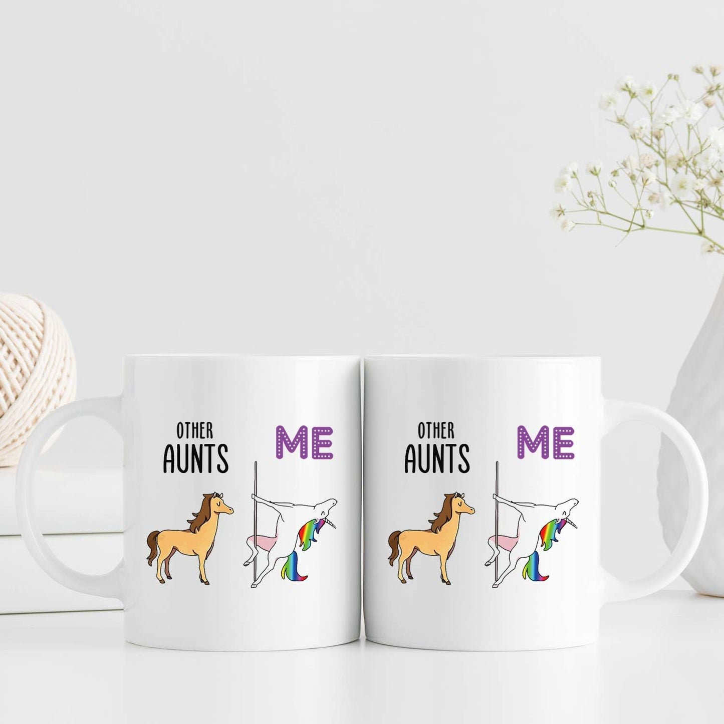 Gifts for Aunt Coffee Mugs - Funny Mothers Day Gifts - 11 Oz Birthday Gift for Aunt Mug from Niece or Nephew - Aunite Gifts Mug for Christmas (Me)