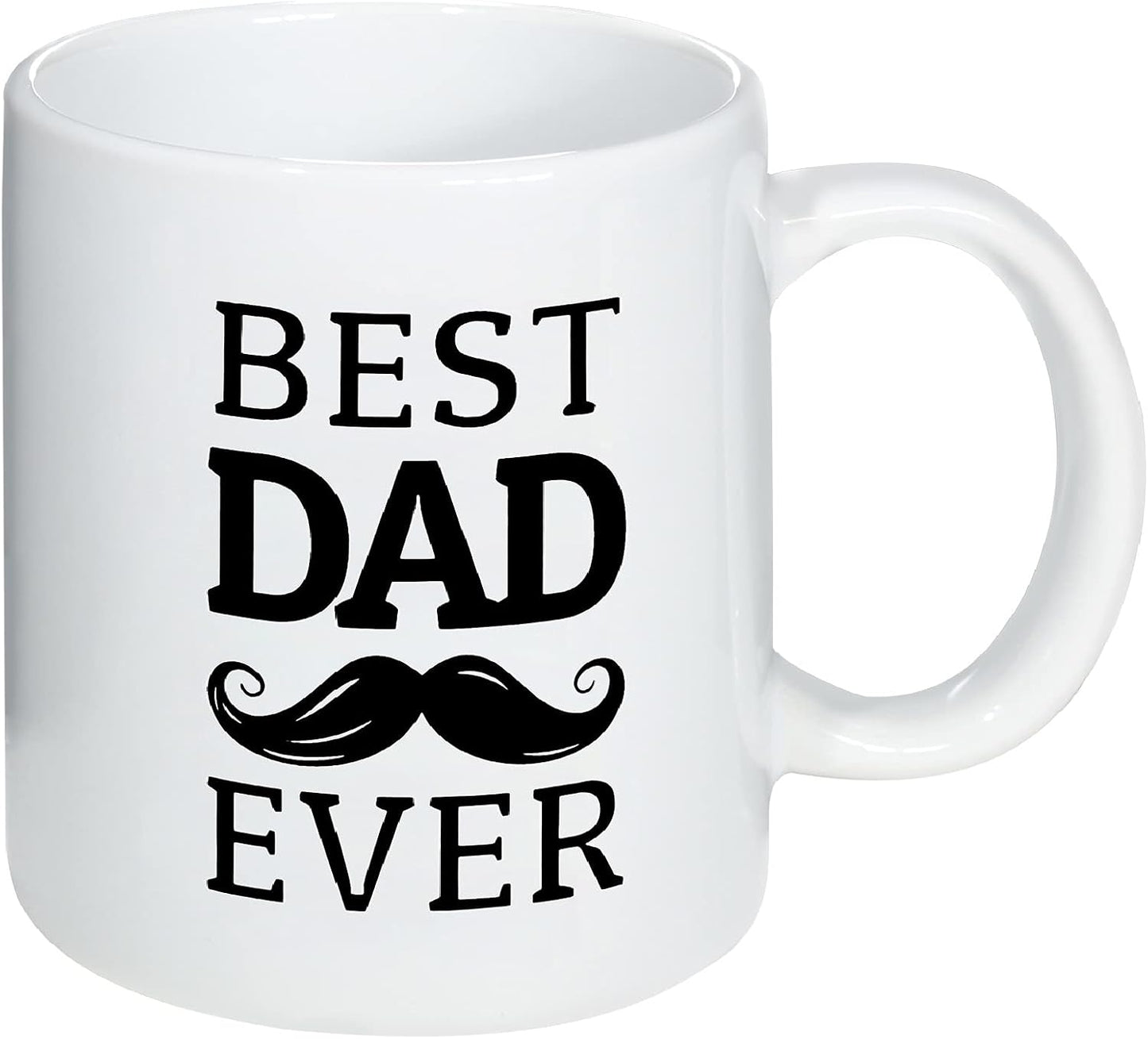 Best Dad Ever Mug, Dad Mug,Fathers Day Mug Gifts,11 Oz Microwavable White Ceramic Coffee Mug for Dad Father Papa Daddy,Novelty Cups Gifts Stuff Presents for Him New Father from Daughter Son Wife