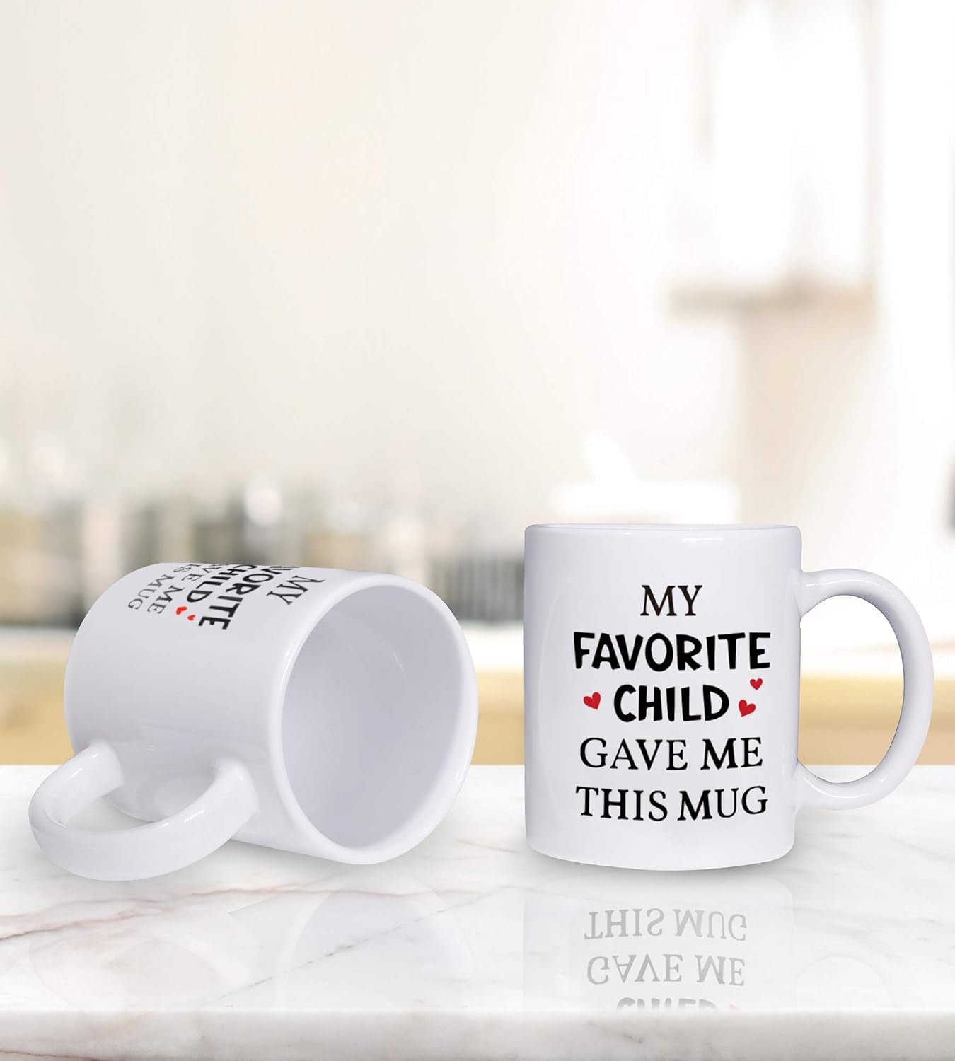 My Favorite Child Gave Me This Mug,Father'S Day & Mother'S Day Gifts for Mum Mother Grandma Dad Grandpa from Daughter Son Kids, Funny Coffee Mug Tea Cup,Novelty Birthday Gifts for Women Men&Her Him