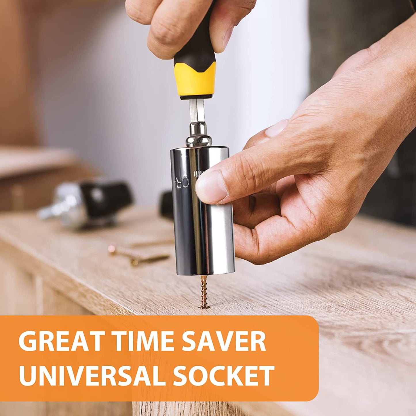 Valentines Day Gifts for Him Boyfriend Super Universal Socket Tools Gifts for Men: Socket Set with Power Drill Adapter (7-19 MM) Cool Stuff Gadgets Women Dad Gifts Husband Valentines Day Gifts Basket