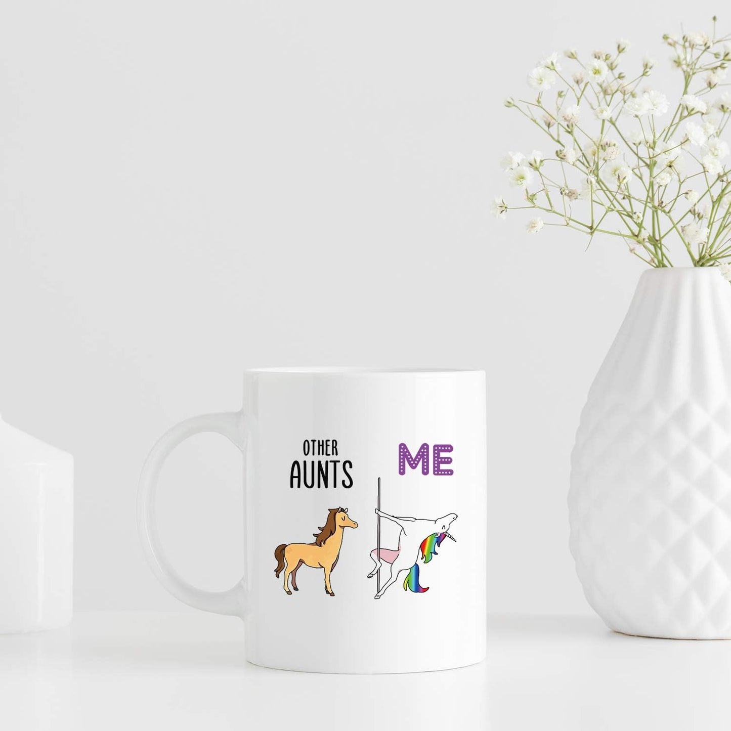 Gifts for Aunt Coffee Mugs - Funny Mothers Day Gifts - 11 Oz Birthday Gift for Aunt Mug from Niece or Nephew - Aunite Gifts Mug for Christmas (Me)