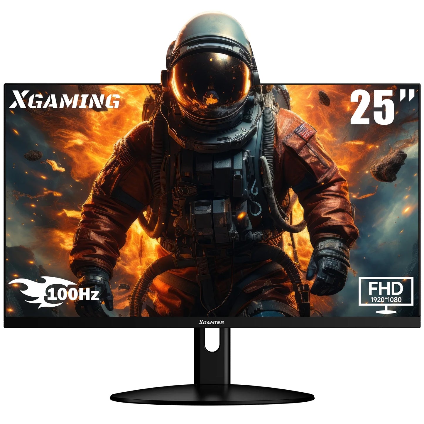 25" Ultra Thin 100Hz Gaming Monitor, 3-Side Borderless FHD (1920X1080P) Computer Monitor, Screen PC Computer for Office, 1Ms MPRT, Freesync,Built-In 2*Speakers, HDMI