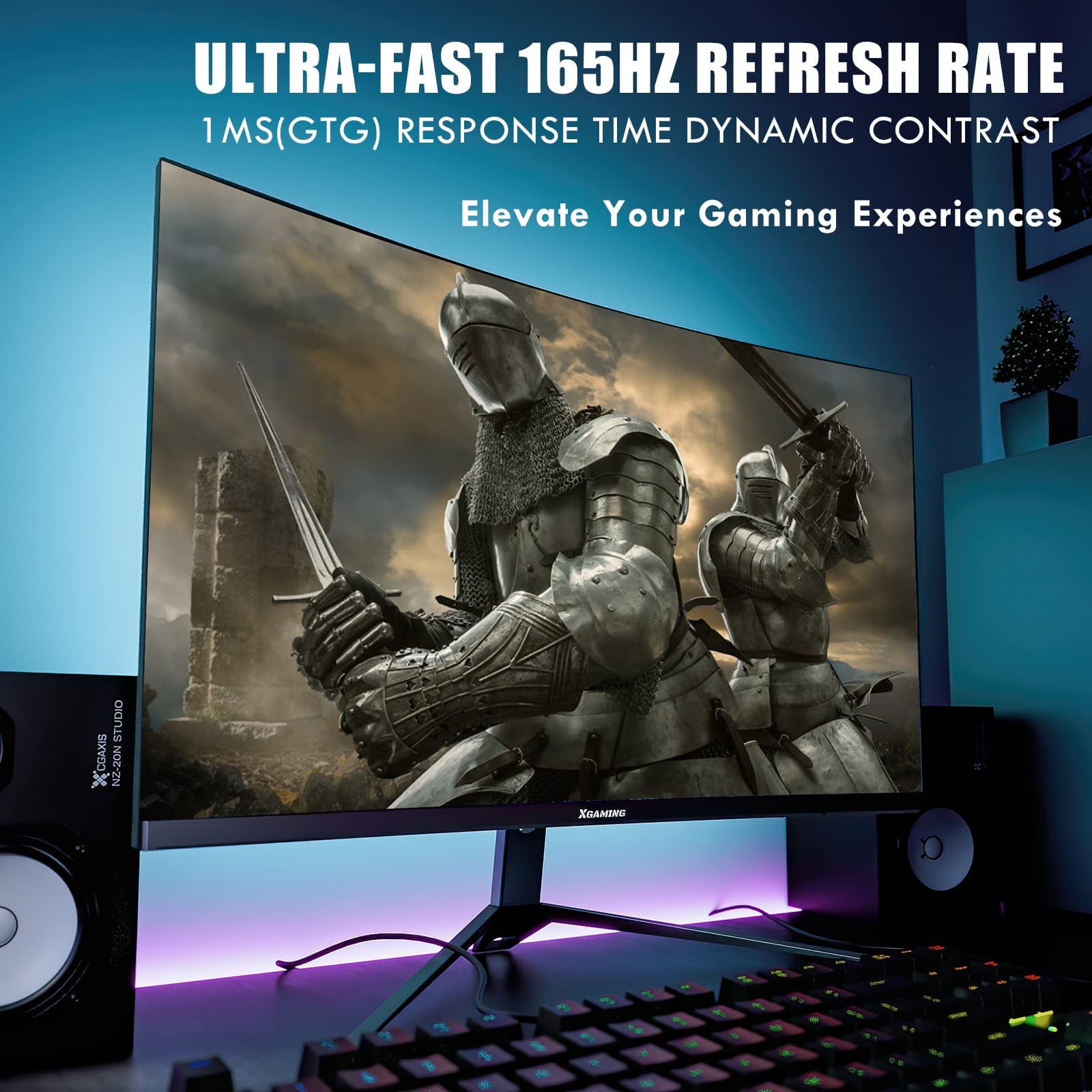 27-Inch QHD 165Hz Gaming Monitor - 1440P, 1ms Response, Free Sync, DP & HDMI - Ultimate Gaming Experience!