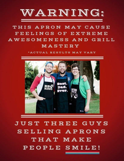 Dude with Food BBQ Grill Adjustable Apron for Men, One Size
