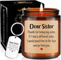 Sister Gifts from Sister - Sister Birthday Gifts from Sister, Big Sister, Little Sister, Little Girls, Sisters in Law - Friendship Mother'S Day Christmas Gifts for Women - Candle