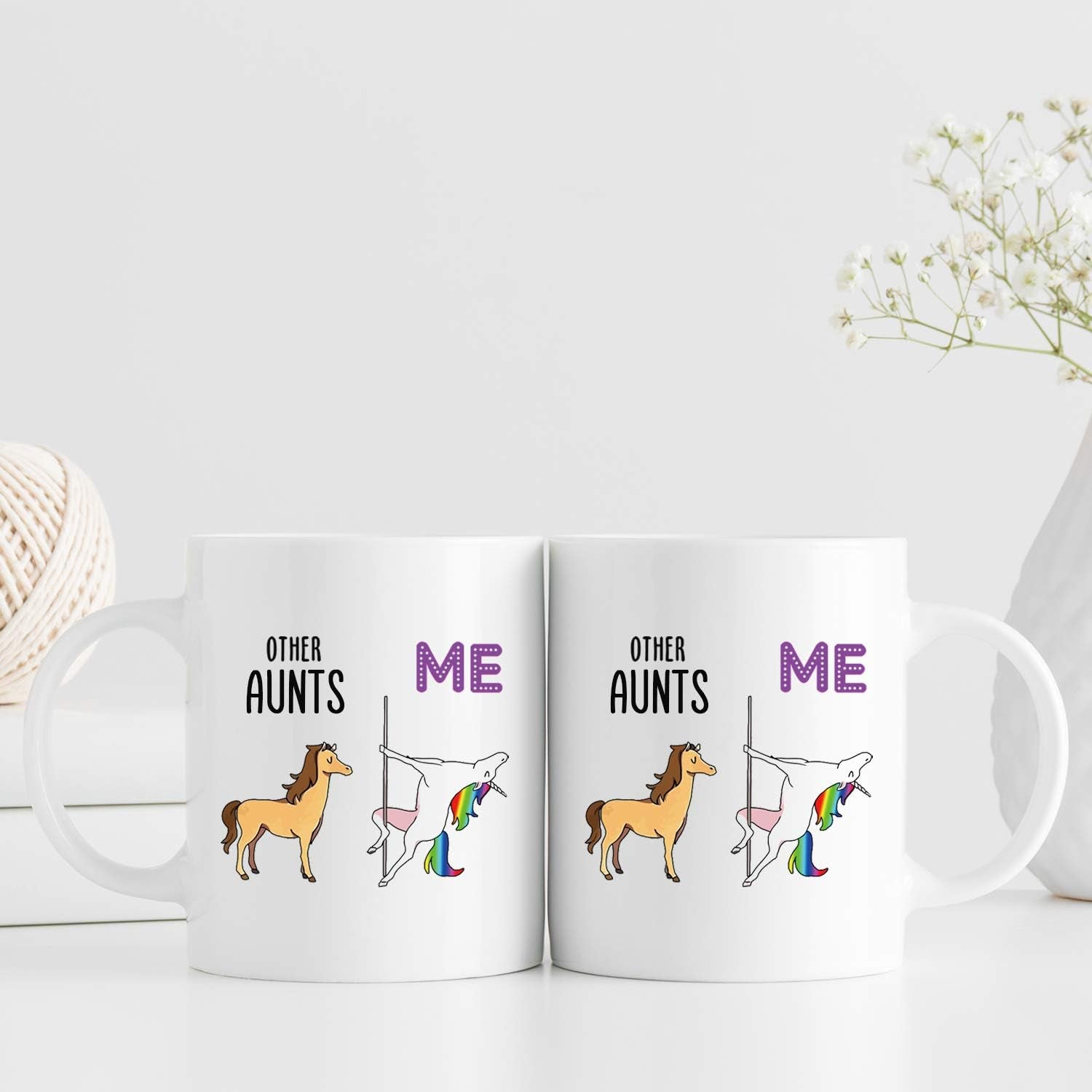 Gifts for Aunt Coffee Mugs - Funny Mothers Day Gifts - 11 Oz Birthday Gift for Aunt Mug from Niece or Nephew - Aunite Gifts Mug for Christmas (Me)